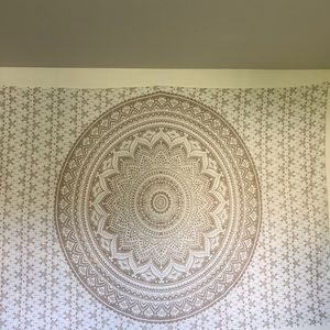 Gold and white tapestry